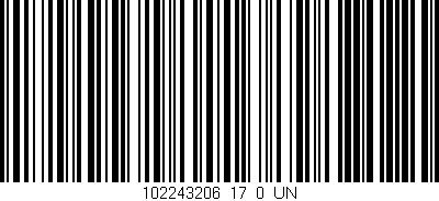 Código de barras (EAN, GTIN, SKU, ISBN): '102243206_17_0_UN'