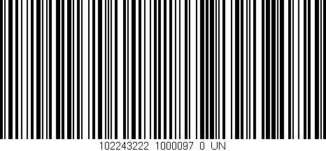 Código de barras (EAN, GTIN, SKU, ISBN): '102243222_1000097_0_UN'