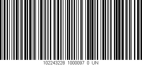 Código de barras (EAN, GTIN, SKU, ISBN): '102243228_1000097_0_UN'