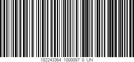 Código de barras (EAN, GTIN, SKU, ISBN): '102243364_1000097_0_UN'