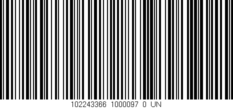 Código de barras (EAN, GTIN, SKU, ISBN): '102243366_1000097_0_UN'
