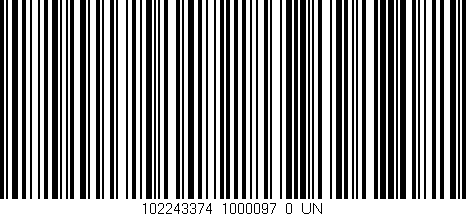 Código de barras (EAN, GTIN, SKU, ISBN): '102243374_1000097_0_UN'