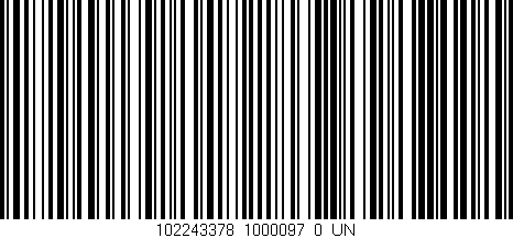 Código de barras (EAN, GTIN, SKU, ISBN): '102243378_1000097_0_UN'