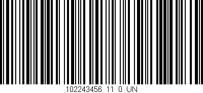 Código de barras (EAN, GTIN, SKU, ISBN): '102243456_11_0_UN'