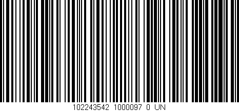 Código de barras (EAN, GTIN, SKU, ISBN): '102243542_1000097_0_UN'