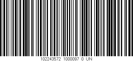 Código de barras (EAN, GTIN, SKU, ISBN): '102243572_1000097_0_UN'