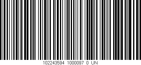 Código de barras (EAN, GTIN, SKU, ISBN): '102243594_1000097_0_UN'