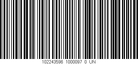 Código de barras (EAN, GTIN, SKU, ISBN): '102243596_1000097_0_UN'