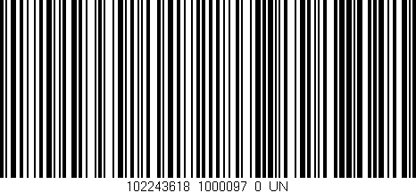 Código de barras (EAN, GTIN, SKU, ISBN): '102243618_1000097_0_UN'