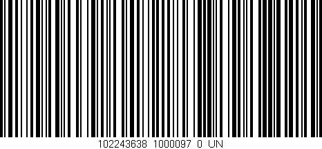 Código de barras (EAN, GTIN, SKU, ISBN): '102243638_1000097_0_UN'