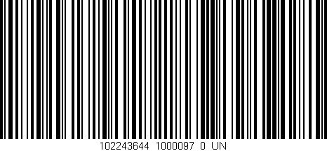Código de barras (EAN, GTIN, SKU, ISBN): '102243644_1000097_0_UN'