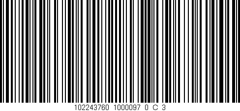 Código de barras (EAN, GTIN, SKU, ISBN): '102243760_1000097_0_C/3'