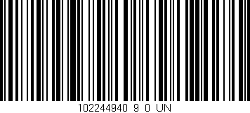 Código de barras (EAN, GTIN, SKU, ISBN): '102244940_9_0_UN'