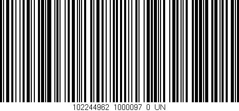 Código de barras (EAN, GTIN, SKU, ISBN): '102244962_1000097_0_UN'