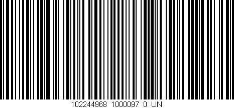Código de barras (EAN, GTIN, SKU, ISBN): '102244968_1000097_0_UN'