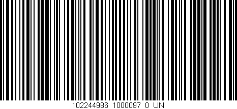 Código de barras (EAN, GTIN, SKU, ISBN): '102244986_1000097_0_UN'
