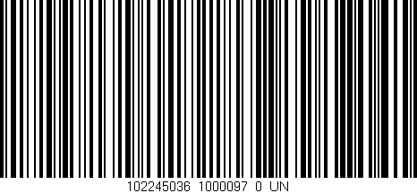 Código de barras (EAN, GTIN, SKU, ISBN): '102245036_1000097_0_UN'