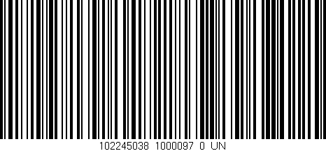 Código de barras (EAN, GTIN, SKU, ISBN): '102245038_1000097_0_UN'