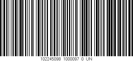 Código de barras (EAN, GTIN, SKU, ISBN): '102245098_1000097_0_UN'