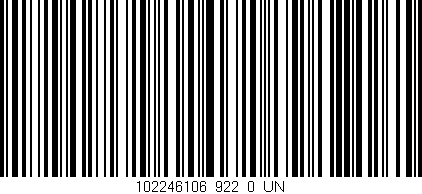 Código de barras (EAN, GTIN, SKU, ISBN): '102246106_922_0_UN'