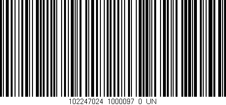 Código de barras (EAN, GTIN, SKU, ISBN): '102247024_1000097_0_UN'