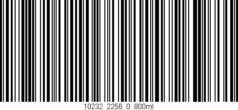 Código de barras (EAN, GTIN, SKU, ISBN): '10232_2256_0_800ml'