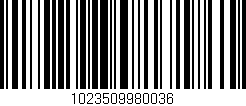 Código de barras (EAN, GTIN, SKU, ISBN): '1023509980036'