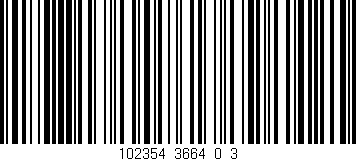 Código de barras (EAN, GTIN, SKU, ISBN): '102354_3664_0_3'