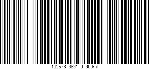 Código de barras (EAN, GTIN, SKU, ISBN): '102576_3631_0_800ml'