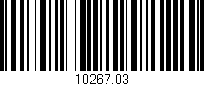 Código de barras (EAN, GTIN, SKU, ISBN): '10267.03'