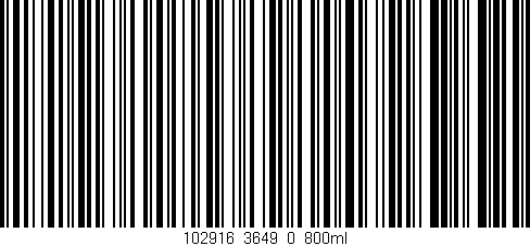 Código de barras (EAN, GTIN, SKU, ISBN): '102916_3649_0_800ml'
