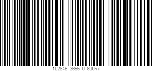 Código de barras (EAN, GTIN, SKU, ISBN): '102948_3655_0_800ml'