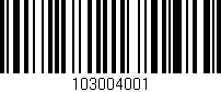 Código de barras (EAN, GTIN, SKU, ISBN): '103004001'