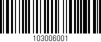 Código de barras (EAN, GTIN, SKU, ISBN): '103006001'