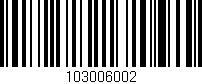 Código de barras (EAN, GTIN, SKU, ISBN): '103006002'