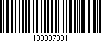Código de barras (EAN, GTIN, SKU, ISBN): '103007001'