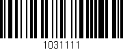 Código de barras (EAN, GTIN, SKU, ISBN): '1031111'