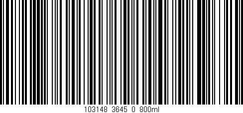 Código de barras (EAN, GTIN, SKU, ISBN): '103148_3645_0_800ml'