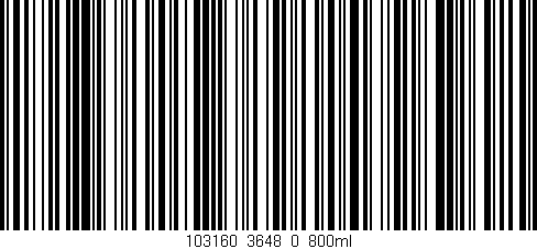 Código de barras (EAN, GTIN, SKU, ISBN): '103160_3648_0_800ml'