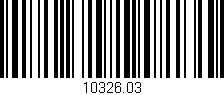 Código de barras (EAN, GTIN, SKU, ISBN): '10326.03'