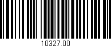 Código de barras (EAN, GTIN, SKU, ISBN): '10327.00'
