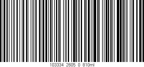 Código de barras (EAN, GTIN, SKU, ISBN): '103334_2605_0_810ml'