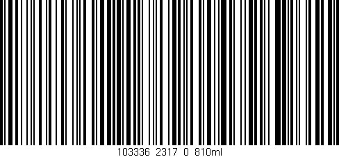 Código de barras (EAN, GTIN, SKU, ISBN): '103336_2317_0_810ml'