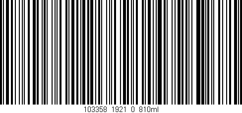 Código de barras (EAN, GTIN, SKU, ISBN): '103358_1921_0_810ml'
