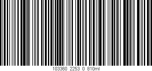 Código de barras (EAN, GTIN, SKU, ISBN): '103360_2253_0_810ml'