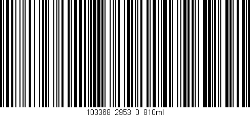 Código de barras (EAN, GTIN, SKU, ISBN): '103368_2953_0_810ml'