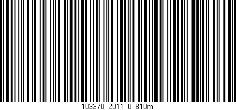 Código de barras (EAN, GTIN, SKU, ISBN): '103370_2011_0_810ml'