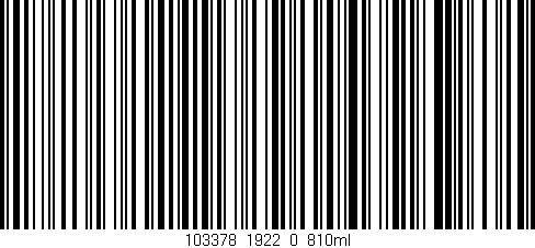 Código de barras (EAN, GTIN, SKU, ISBN): '103378_1922_0_810ml'