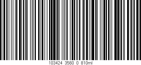 Código de barras (EAN, GTIN, SKU, ISBN): '103424_3560_0_810ml'