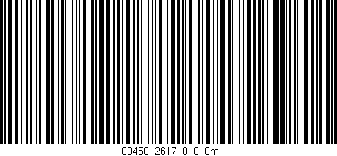Código de barras (EAN, GTIN, SKU, ISBN): '103458_2617_0_810ml'